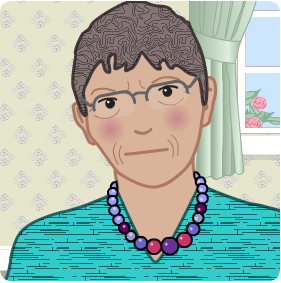 A picture of Annie Johnson at home