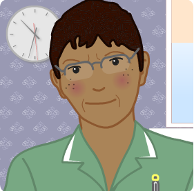 A nurse indoors