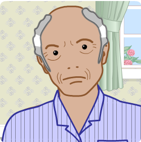 Keith Hughes-Smith at home, looking concerned
