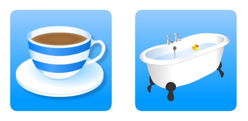 cup of tea and a bath