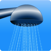 Shower head with running water