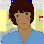 Supernurse in a hospital ward