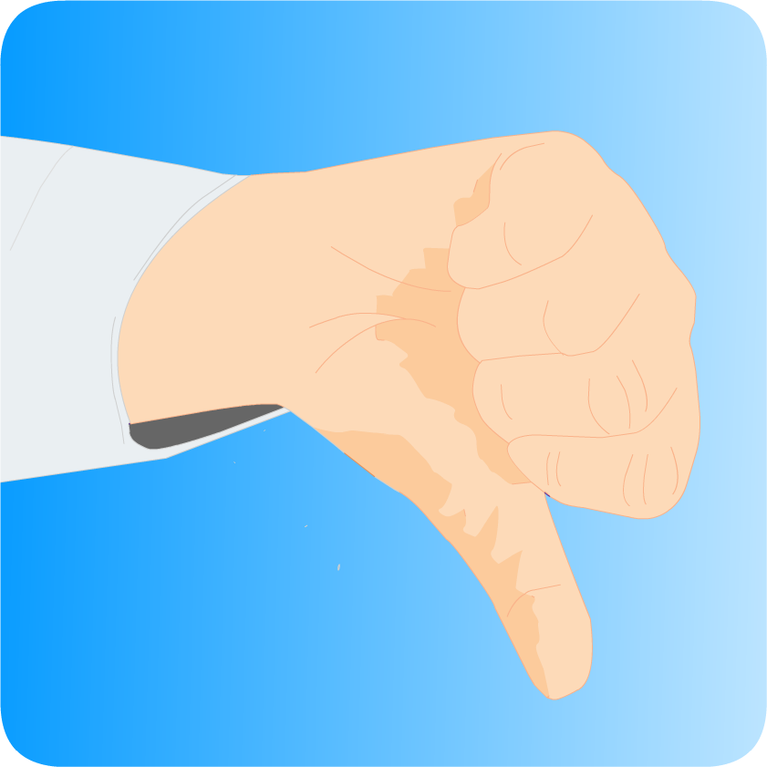 thumbs down