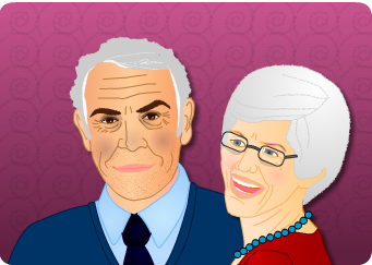 A picture of Les and his wife Jean