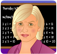 A picture of Rosemary in a classroom