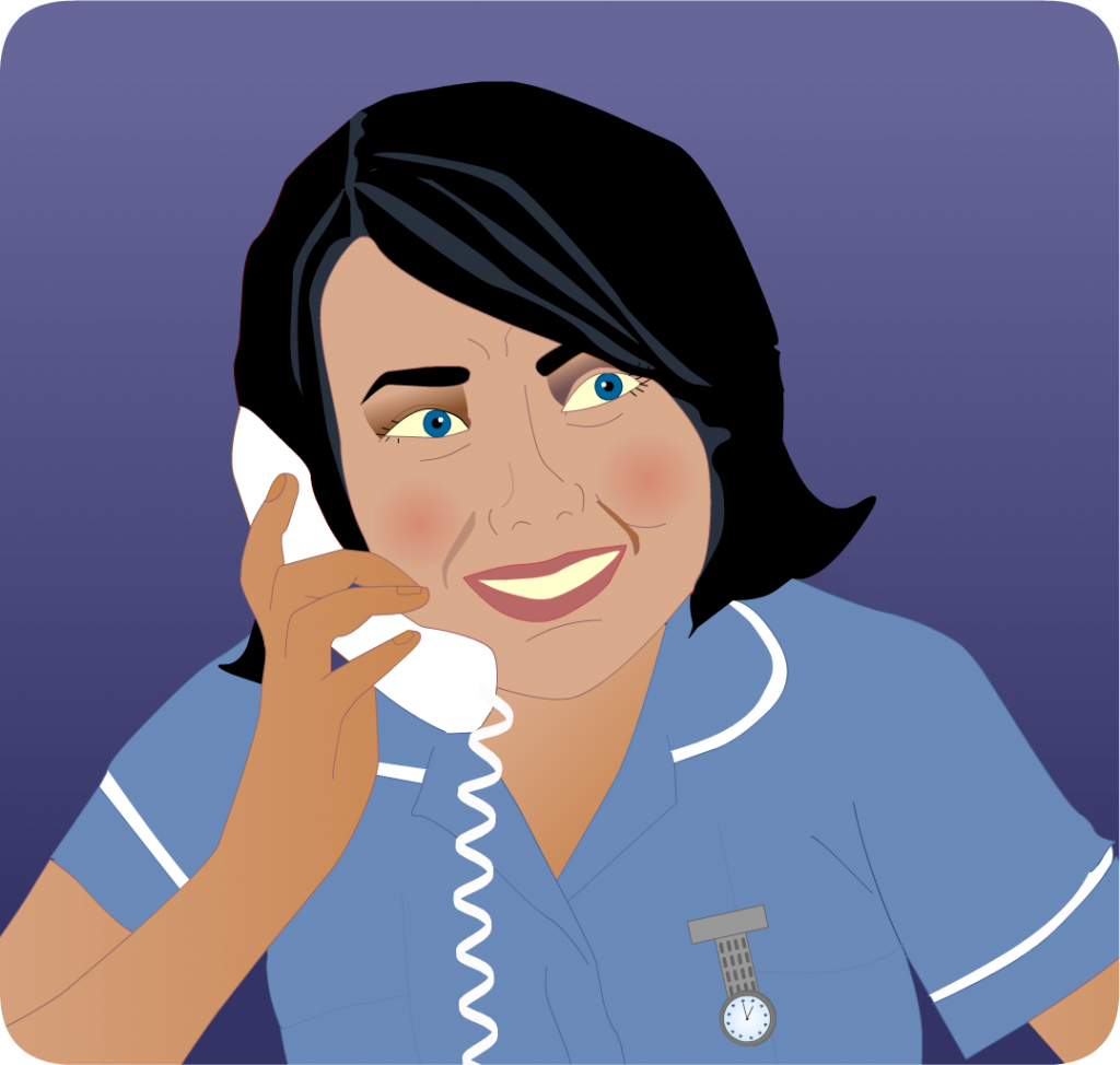 Nurse on the telephone