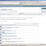 Cochrane library search results website screenshot