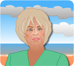 Mrs Alice Rowan on holiday