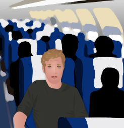 Dave sitting on aircraft