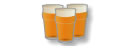 three pints of beer