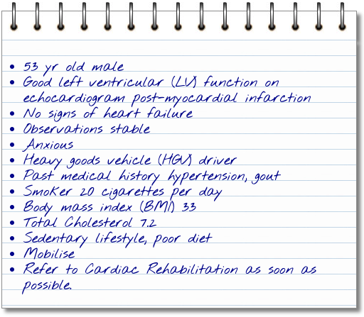 The doctors notes for John