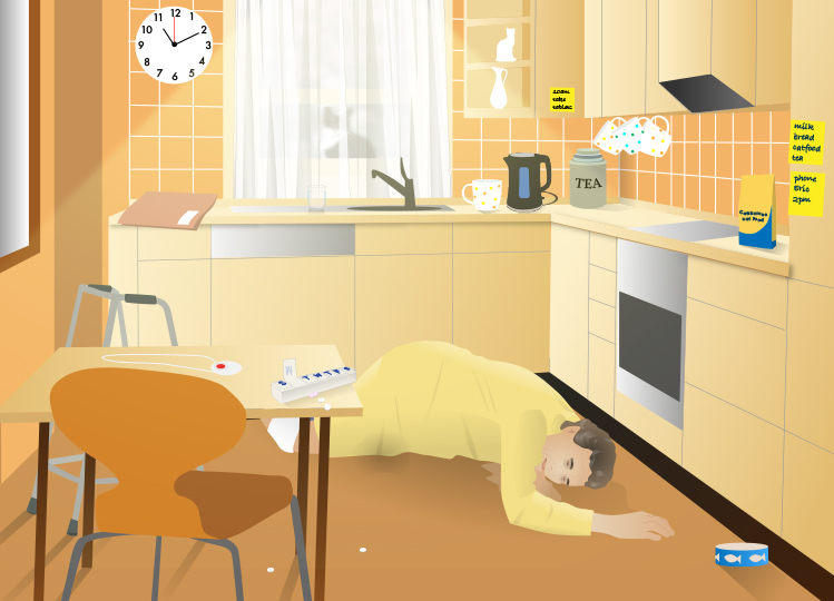 Rose has collapsed in her kitchen