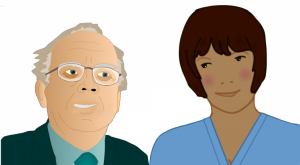 Bill and the Nurse, talking