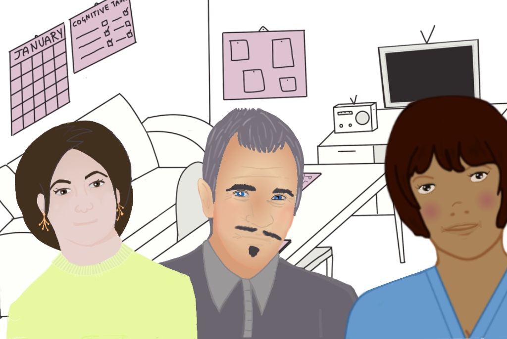 Michael and Jane talk with the nurse, the house is tidy